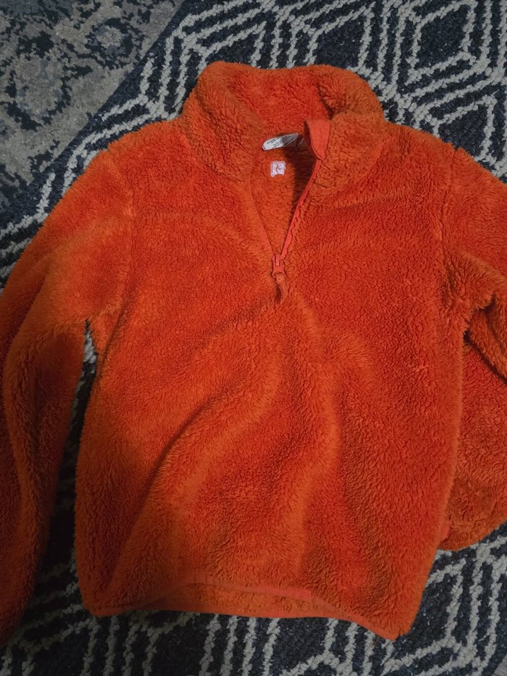Half-zip sherpa fleece pullover
